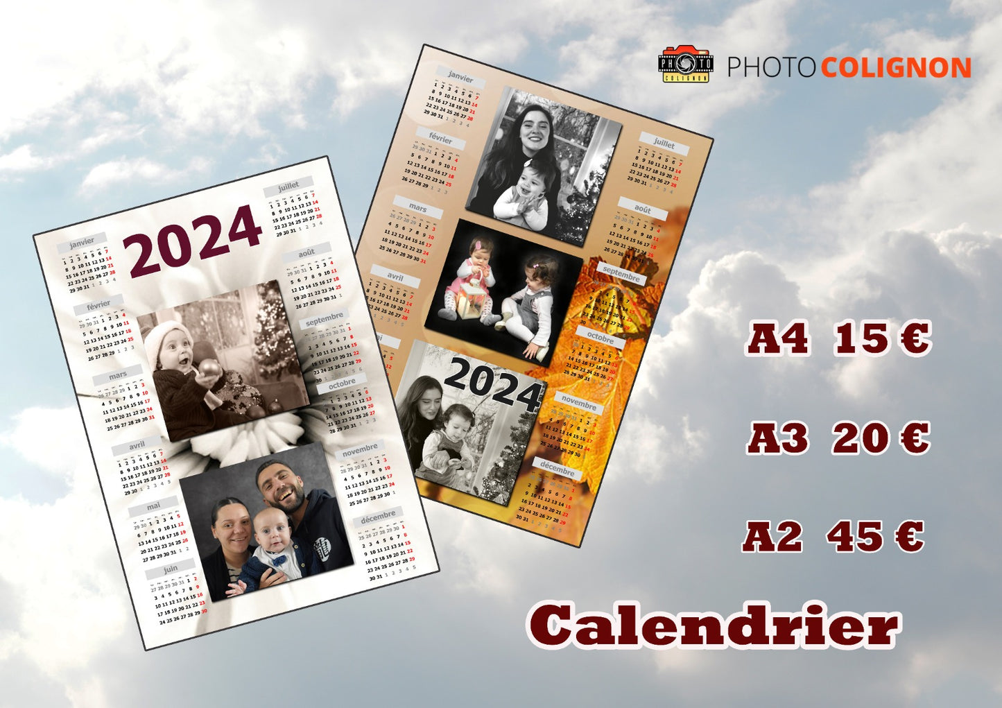 Calendriers photo personnalisés